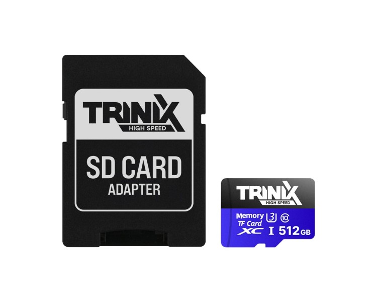 Карта пам’яті Trinix 512GB miсroSDXC з SD-адаптером U3 V30 A1