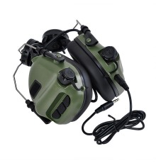 Активні захисні навушники Earmor M31H MARK3 ARC (FG) Olive з кріпленням на шолом