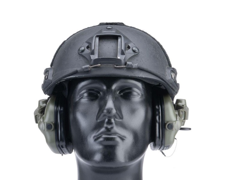Активні захисні навушники Earmor M31X MARK3 ARC (FG) Olive з кріпленням на шолом