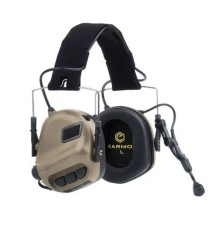 Активні захисні навушники Earmor M32H MARK3 ARC (CB) Coyote Brown з гарнітурою та кріпленням на шолом