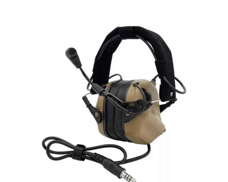 Активні захисні навушники Earmor M32H MARK3 ARC (CB) Coyote Brown з гарнітурою та кріпленням на шолом