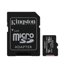 Карта пам'яті microSDXC 128GB Kingston Canvas Select Plus з SD-адаптером Class 10 UHS-I U1 V10 A1 (SDCS2/128GBSP) FullHD