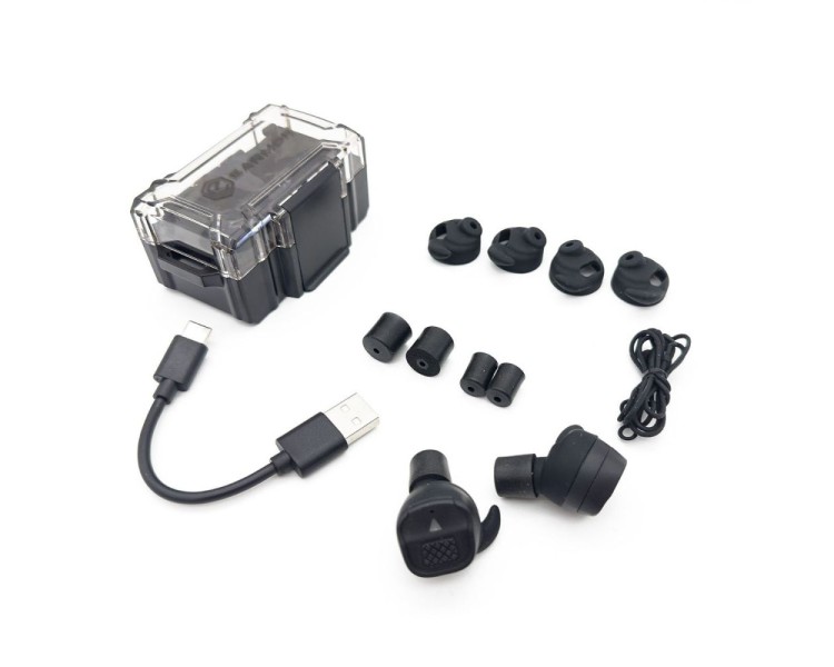 Активні захисні навушники (беруші) Earmor M20 Tactical Earbuds Foliage Green
