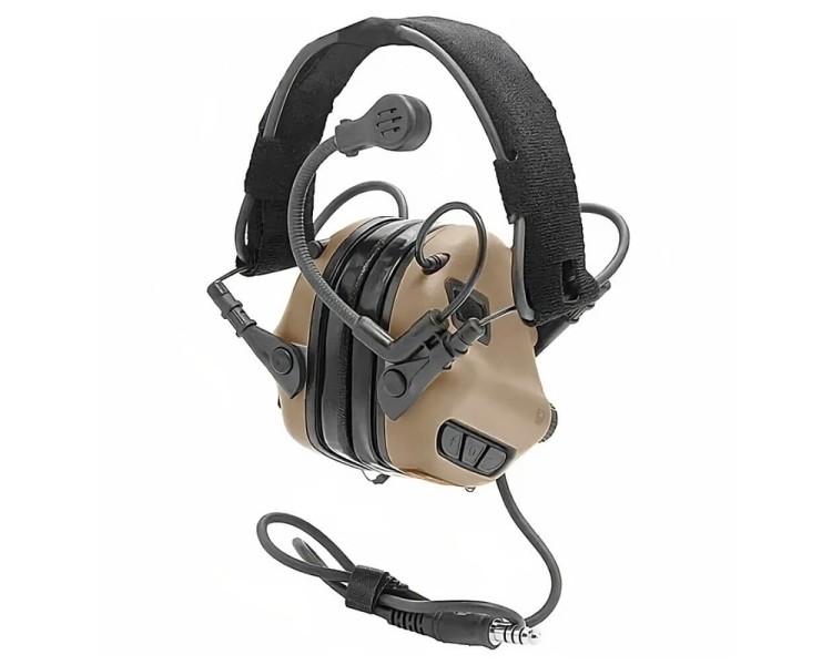 Активні захисні навушники Earmor M32 (CB) Coyote Brown з гарнітурою