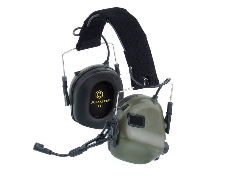 Активні захисні навушники Earmor M32 (FG) Olive з гарнітурою