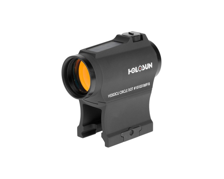 Коліматорний приціл Holosun HS503CU 2MOA/65MOA red dot мультиприцільна сітка, із сонячною батареєю