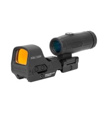 Коліматорний приціл Holosun HS510C 2MOA/65MOA red dot зі збільшувачем Holosun HM3X 3x