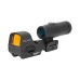 Коліматорний приціл Holosun HS510C 2MOA/65MOA red dot зі збільшувачем Holosun HM3X 3x