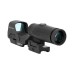 Коліматорний приціл Holosun HS510C 2MOA/65MOA red dot зі збільшувачем Holosun HM3X 3x