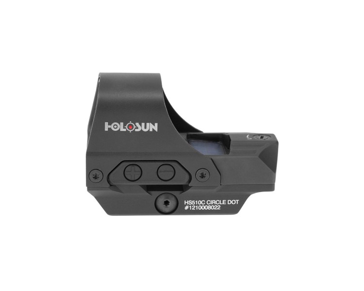 Коліматорний приціл Holosun HS510C 2MOA/65MOA red dot мультиприцільна сітка, із сонячною батареєю