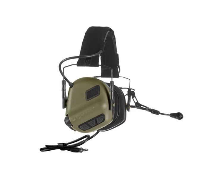 Активні захисні навушники Earmor M32 Plus (FG) Olive з гарнітурою