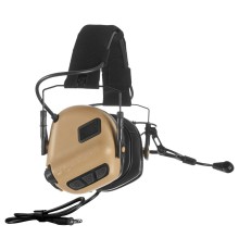 Активні захисні навушники Earmor M32 Plus (TN) Tan з гарнітурою