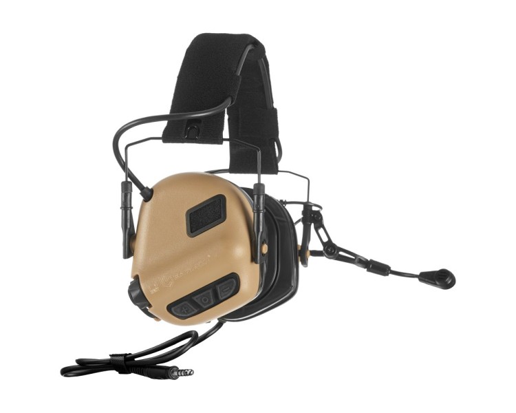 Активні захисні навушники Earmor M32 Plus (TN) Tan з гарнітурою
