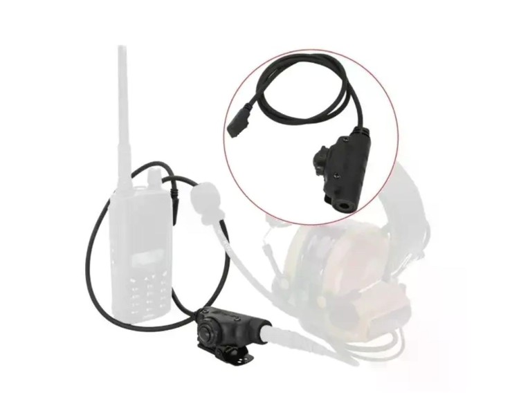 Кнопка PTT для радіостанцій Motorola DP4400, DP4800 + пальцева кнопка до навушників Earmor/Sordin/Peltor