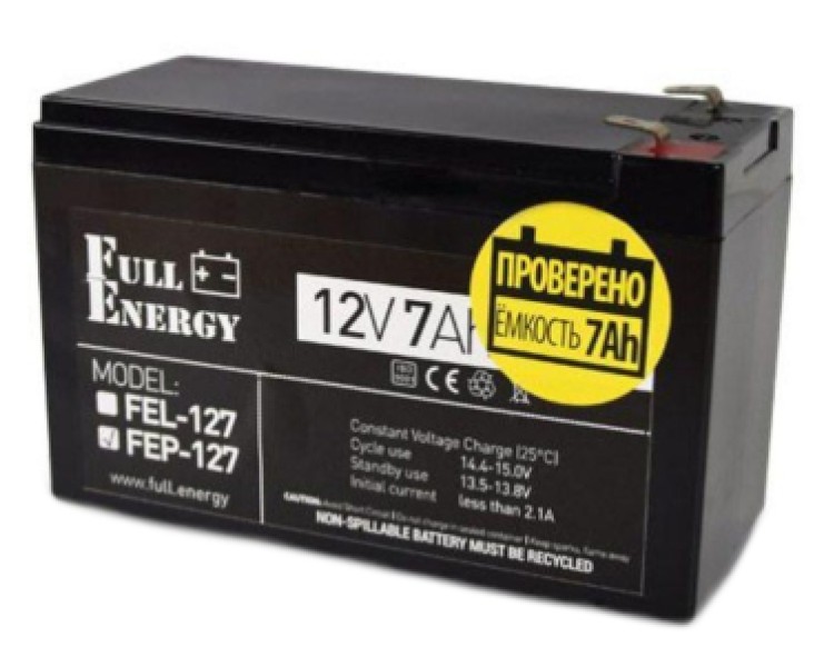 Full Energy FEP-127 7А•г 12В Свинцево-кислотна акумуляторна батарея