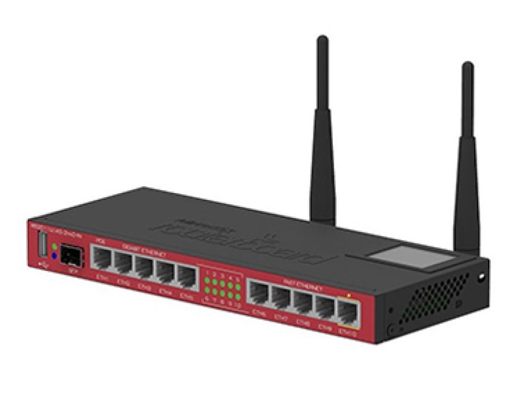 MikroTik RB2011UiAS-2HnD-IN 10-портовий Wi-Fi маршрутизатор