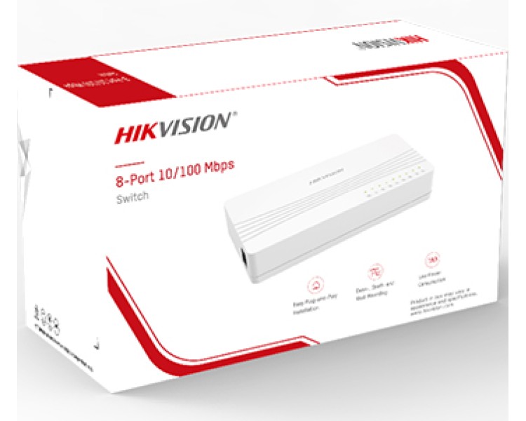 Hikvision DS-3E0108D-E Комутатор 8 портів некерований