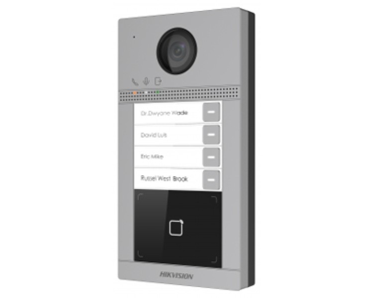 DS-KV8413-WME1/Flush 2 Мп IP виклична панель на 4 абонента c ІК підсвічуванням і Wi-Fi