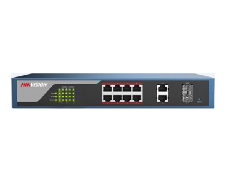 DS-3E1310P-E 8-портовий керований POE комутатор Hikvision