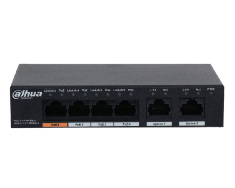 DH-PFS3006-4GT-60 4-портовий РоЕ комутатор
