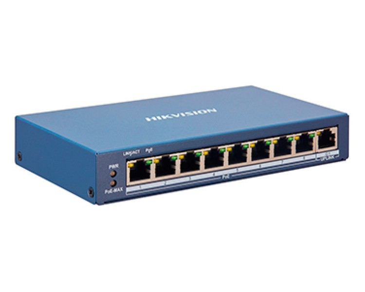 DS-3E1309P-EI 8-портовый керований POE комутатор Hikvision