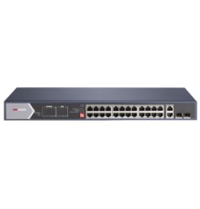 Hikvision DS-3E0528HP-E Hi-PoE Комутатор 24 порти некерований