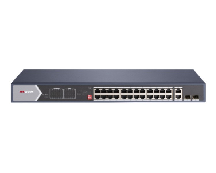 Hikvision DS-3E0528HP-E Hi-PoE Комутатор 24 порти некерований