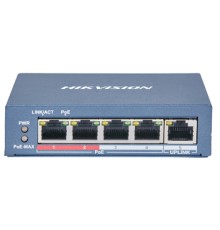 DS-3E0105P-E(B) 4-портовий некерований POE комутатор Hikvision