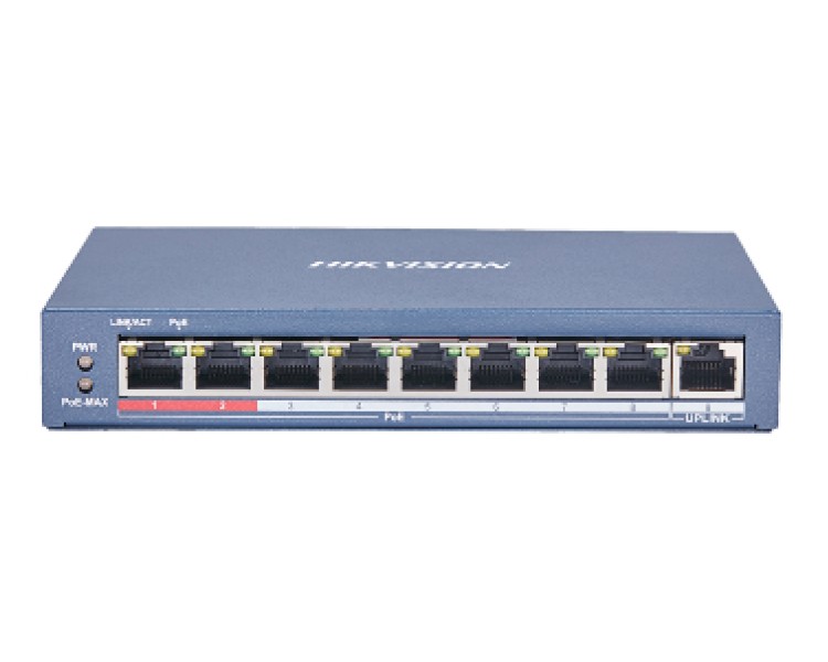 Hikvision DS-3E0109P-E(C) POE Комутатор 8 портів некерований