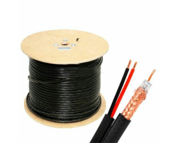 RG590-CU+2*0.75 PE ATIS Кабель комбінований (Коаксіал + живлення) бухта 305 м