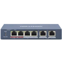 DS-3E0106HP-E/M 4-портовий некерований POE комутатор Hikvision