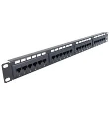 PP-KUTP24-NM Патч-панель 24-портова стійка 19", UTP кат. 5Е