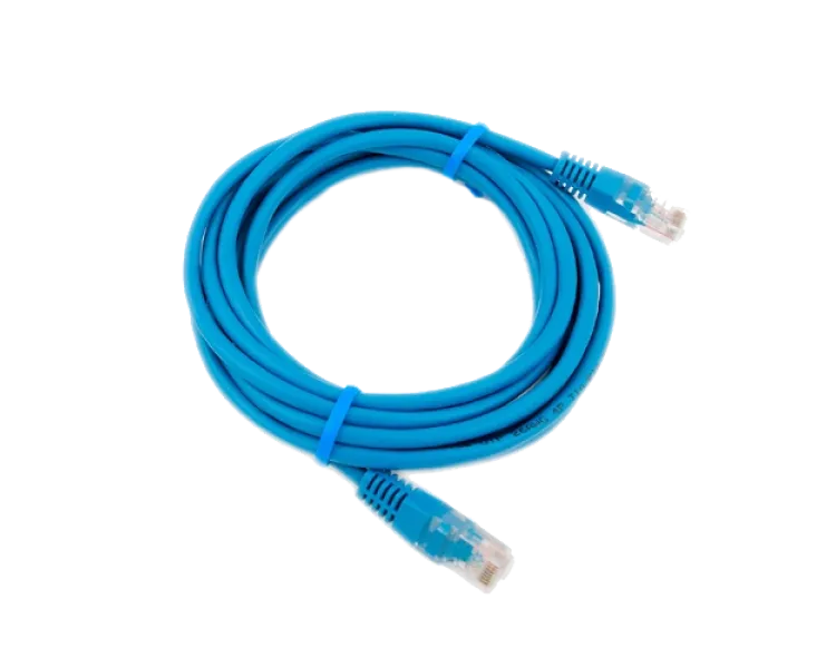 Патч-корд RITAR литий, CCA, UTP, RJ45, Cat.5e, 0,5m, синій Q2000 (PCR-CCA/0.5Be)