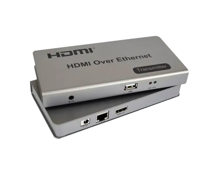 Комплект HDMI-USB Активний приймач/передавач HDMI-USB +IR по RJ45 до 120 м