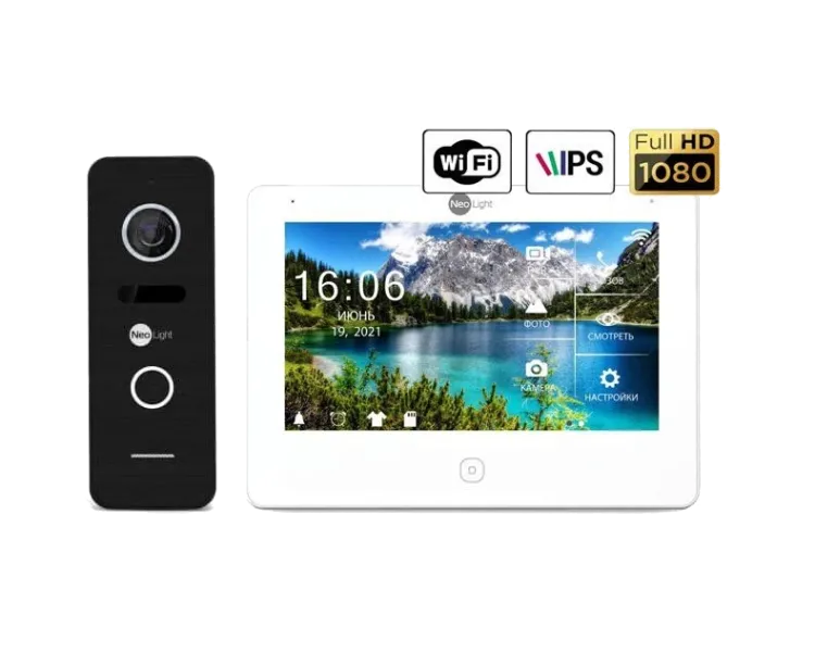 NeoKIT HD Pro WF Black Комплект відеодомофона NeoLight