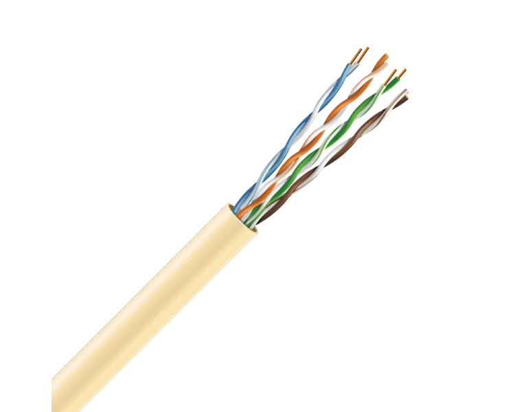 Кабель UTP Cat. 5e U/UTP LSZH мідь безгалогенна LSZH 4х2х24 AWG (70328) бухта 305м. Жовтий ЗЗКМ