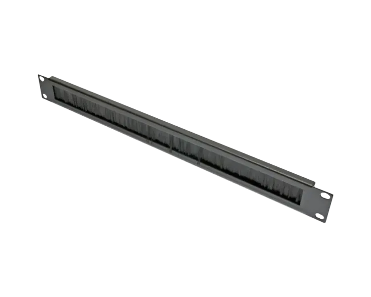 EPNew PLMN-V0801UZ Кабельний організатор 1U зі щіткою, з каб. підтримкою, чорний, EPNew