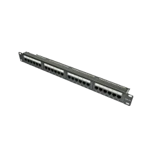 Kingda KDPA6043 Патч-панель 19" 24хRJ-45 UTP кат.5e, із заднім організатором, Kingda