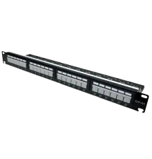L&W ELECTRONICAL LW-PP74 Патч-панель 19" 24xRJ-45 UTP, кат. 6a, із заднім організатором з пластиковими шторками, LW