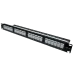 L&W ELECTRONICAL LW-PP74 Патч-панель 19" 24xRJ-45 UTP, кат. 6a, із заднім організатором з пластиковими шторками, LW