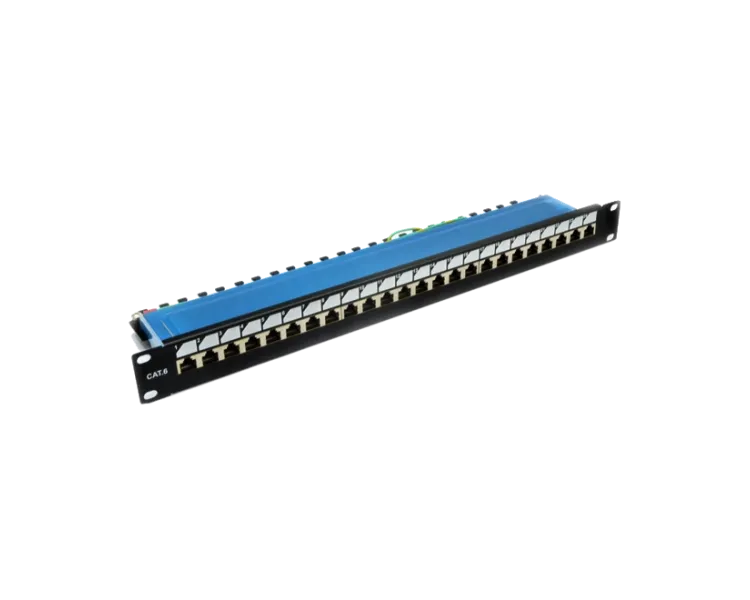 EPNew 6PLDN-F24BK Патч-панель 19" 24xRJ-45 FTP, кат. 6, dual type, EPNew