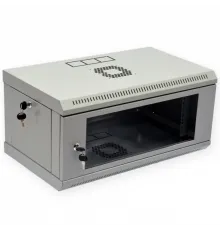 UA-MGSWL435G Шафа 19" 4U, 600x350x284мм (Ш*Г*В), економ, акрилове скло, сіра