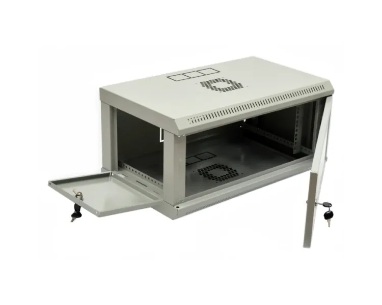 UA-MGSWL435G Шафа 19" 4U, 600x350x284мм (Ш*Г*В), економ, акрилове скло, сіра