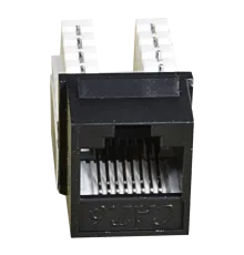 EPNew 6KTVM-U0BK Модуль KeyStone RJ45 UTP, кат. 6, 110, Slim, W - 16.6 мм, чорний