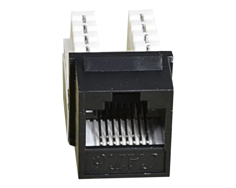 EPNew 6KTVM-U0BK Модуль KeyStone RJ45 UTP, кат. 6, 110, Slim, W - 16.6 мм, чорний