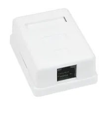 MB-UTP1 Розетка 1-портова RJ45 UTP, біла, 5E