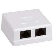 MB-UTP2 Розетка 2-портовая RJ45 UTP, біла, 5E