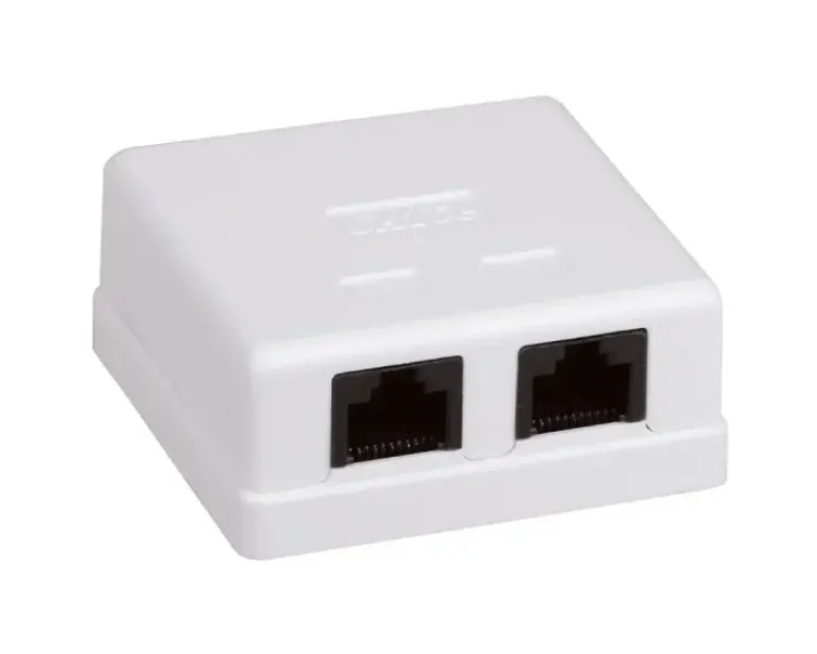 MB-UTP2 Розетка 2-портовая RJ45 UTP, біла, 5E