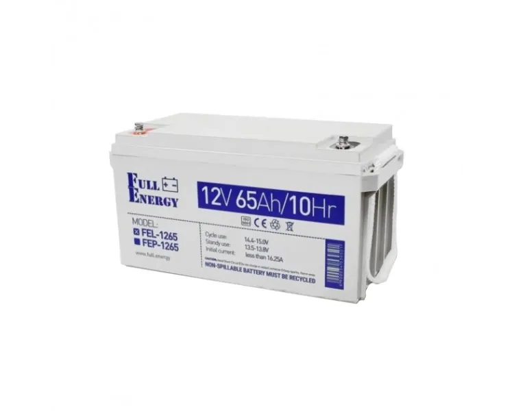 Full Energy FEL-1265 65А•г 12В гелева Свинцево-кислотна акумуляторна батарея
