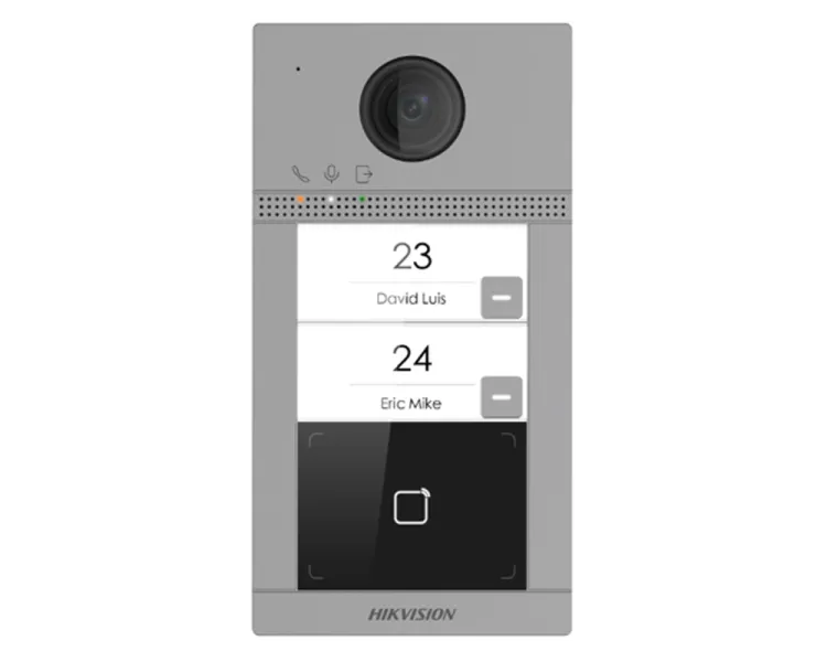 DS-KV8213-WME1/Flush(B) 2 Мп IP виклична панель на 2 абонента з ІЧ підсвічуванням і Wi-Fi